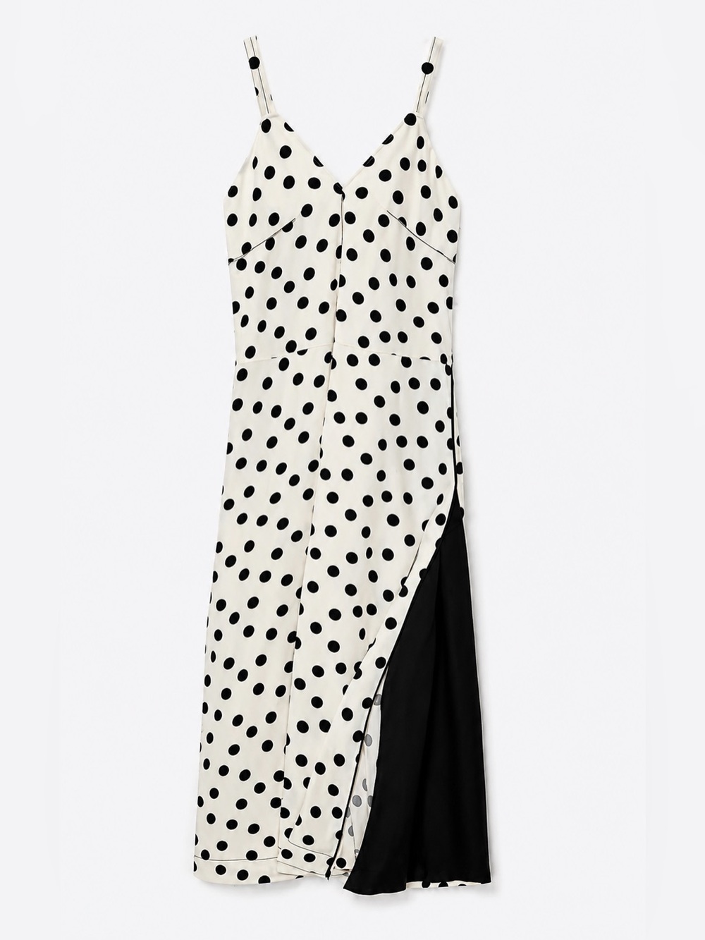 Zara Limited Edition Polka Dot Slip Dress M Midi Blogger Viral